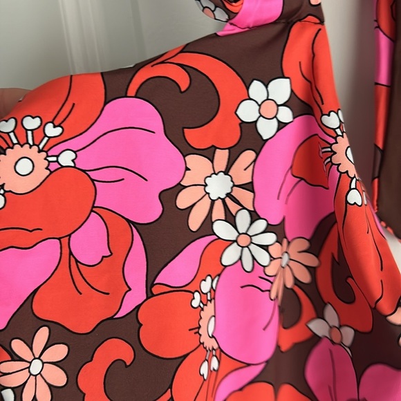 Frankies Bikini tropic floral cut out one piece criss cross Dorothy swimsuit - Picture 5 of 6